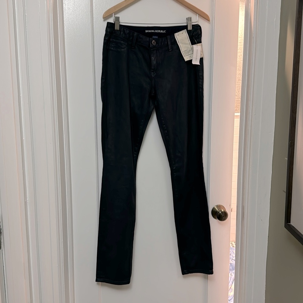 Banana republic, navy blue coated pant